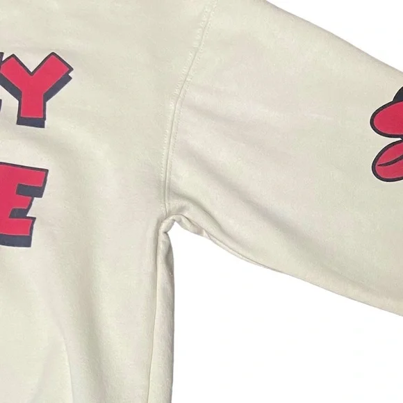 Disney Mickey and Minnie Long Sleeve Fleece Sweatshirt Juniors Medium oversized - Picture 8 of 12